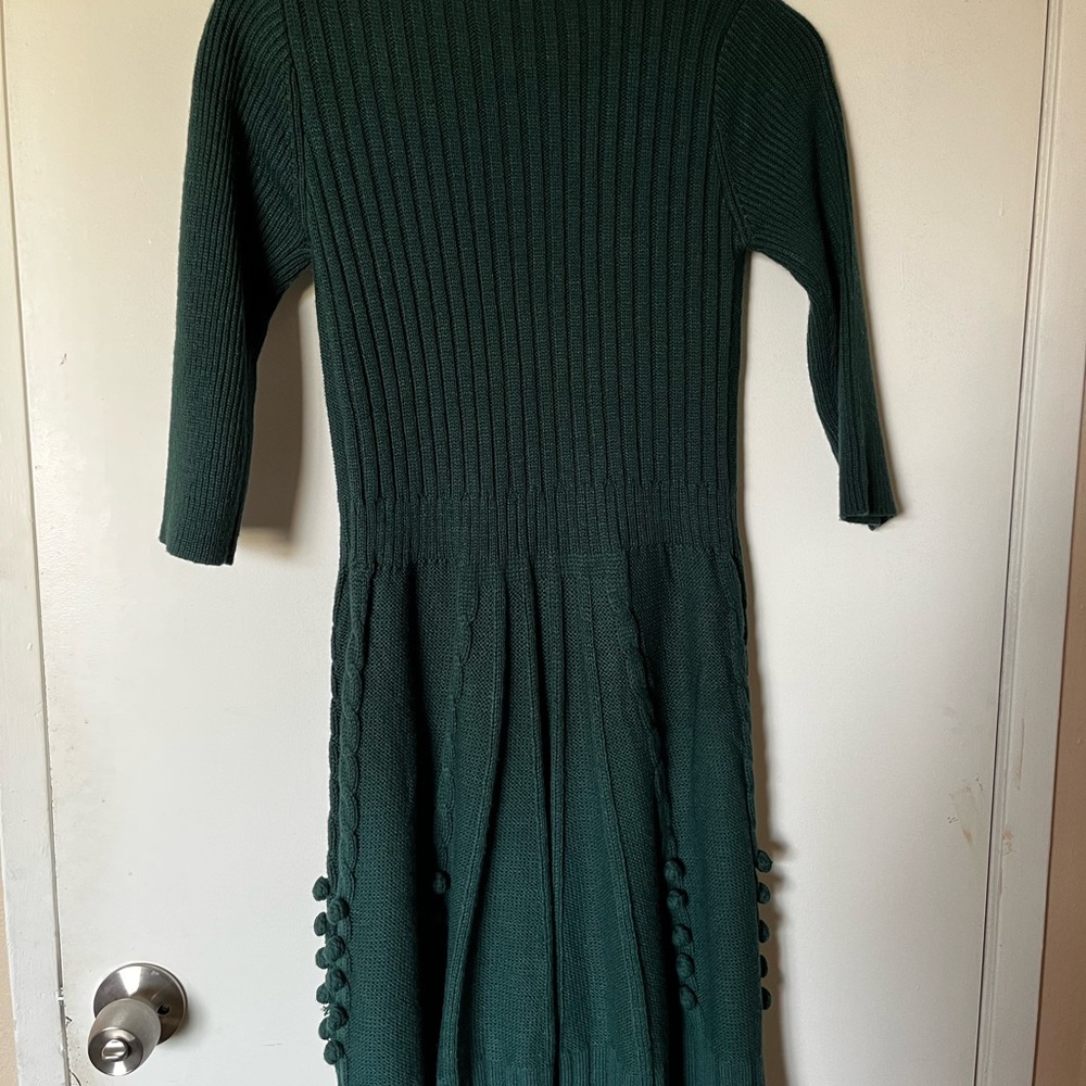 Forest Green Knit/Sweater Dress
